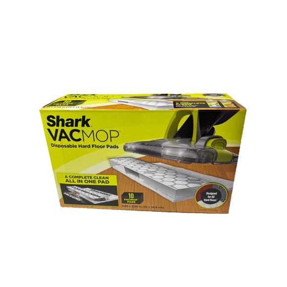 Shark Disposable Hard Floor VacMop Vacuum Mop Pad Refills 10 Count VMP10 S9 - Picture 1 of 6